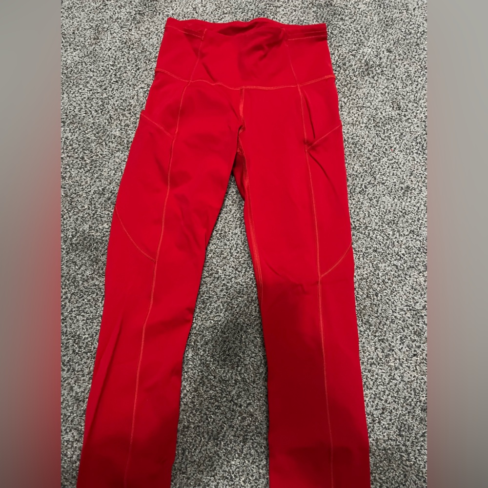 Red lululemon leggings